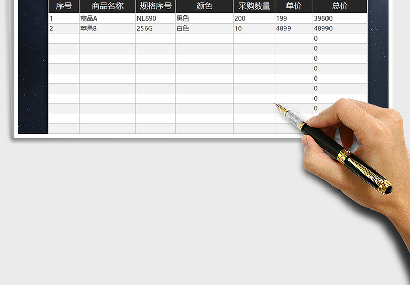 2024年物品采购清单一览表