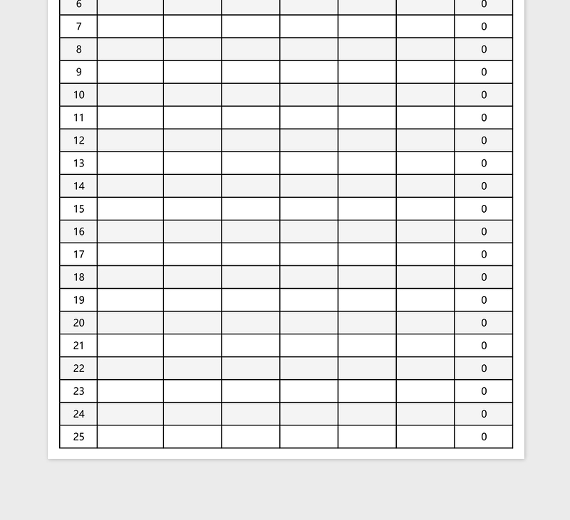 2025年员工年假统计表