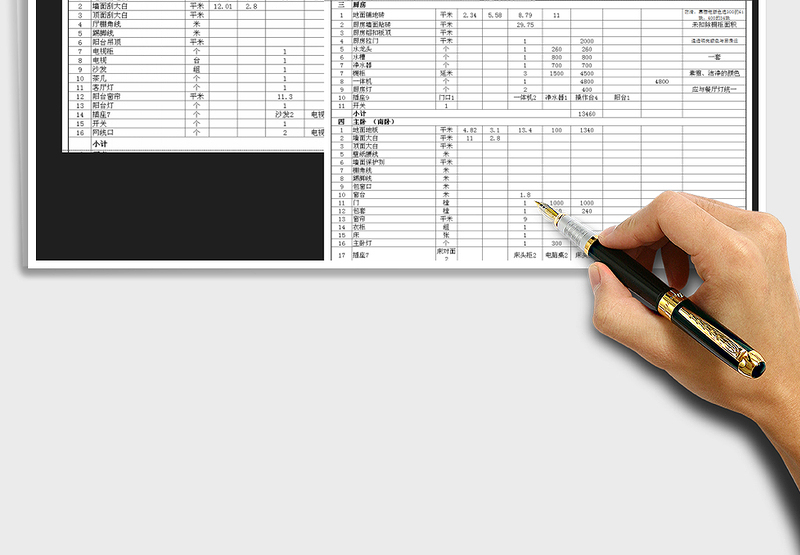 2024年装修预算表-预算报价