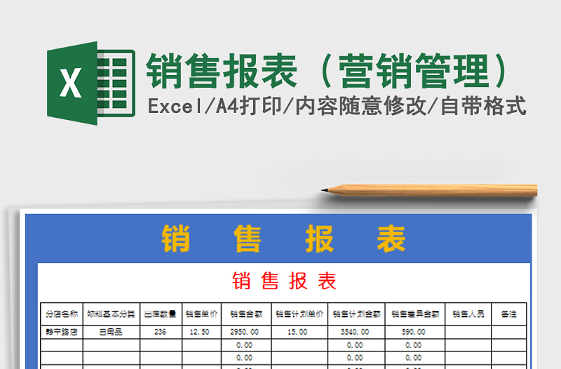 2025年销售报表（营销管理）免费下载