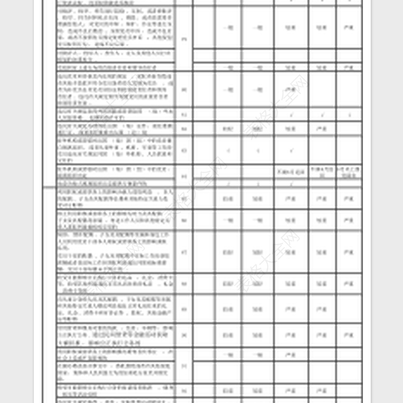 中国共产党纪律处分条例纪律处分清单明细表(2018.8.26修订版)