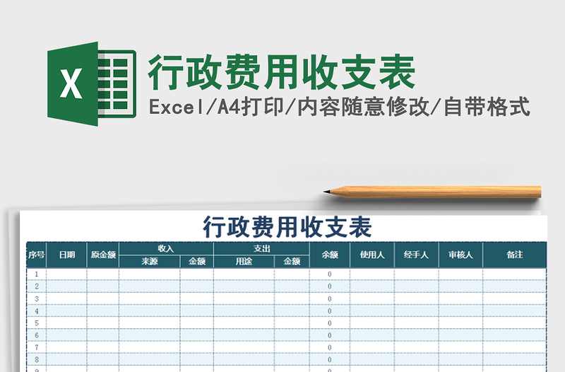 2025年行政费用收支表