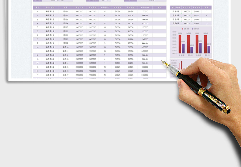 2025月销售业绩统计表免费下载