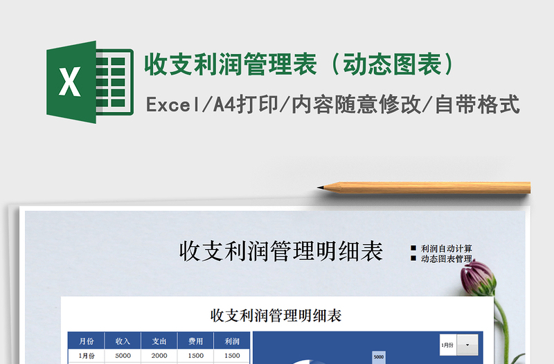 2025年收支利润管理表（动态图表）