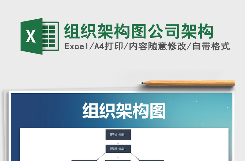 2024年组织架构图公司架构exce表格