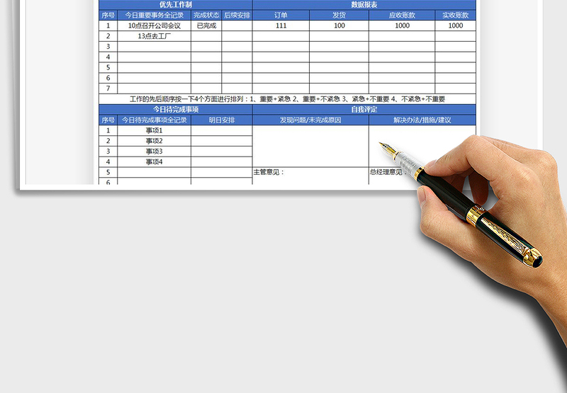 2025年员工每日工作计划表