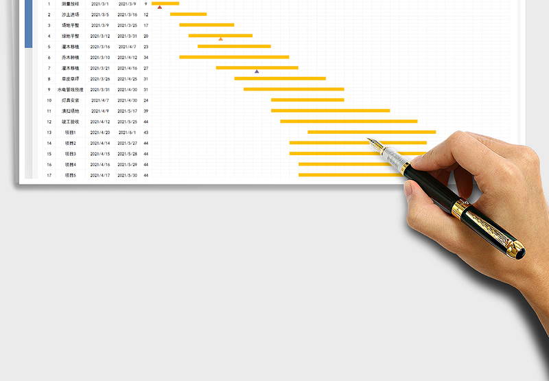 2025年施工进度表-横道图