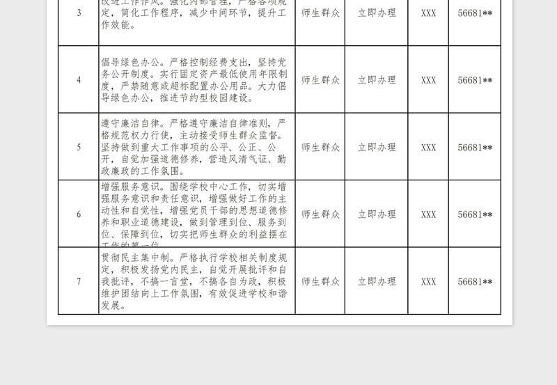 2025党支部党务工作业务办理限时承诺公开事项清单表