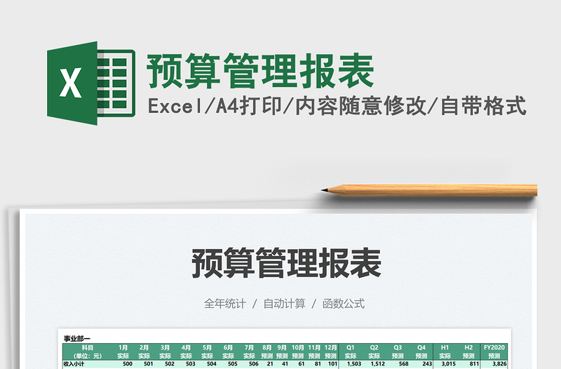 2025预算管理报表免费下载