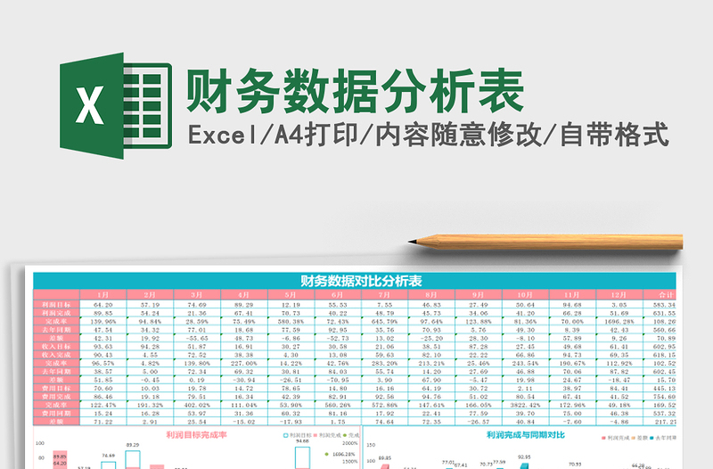 2024年财务数据分析表免费下载