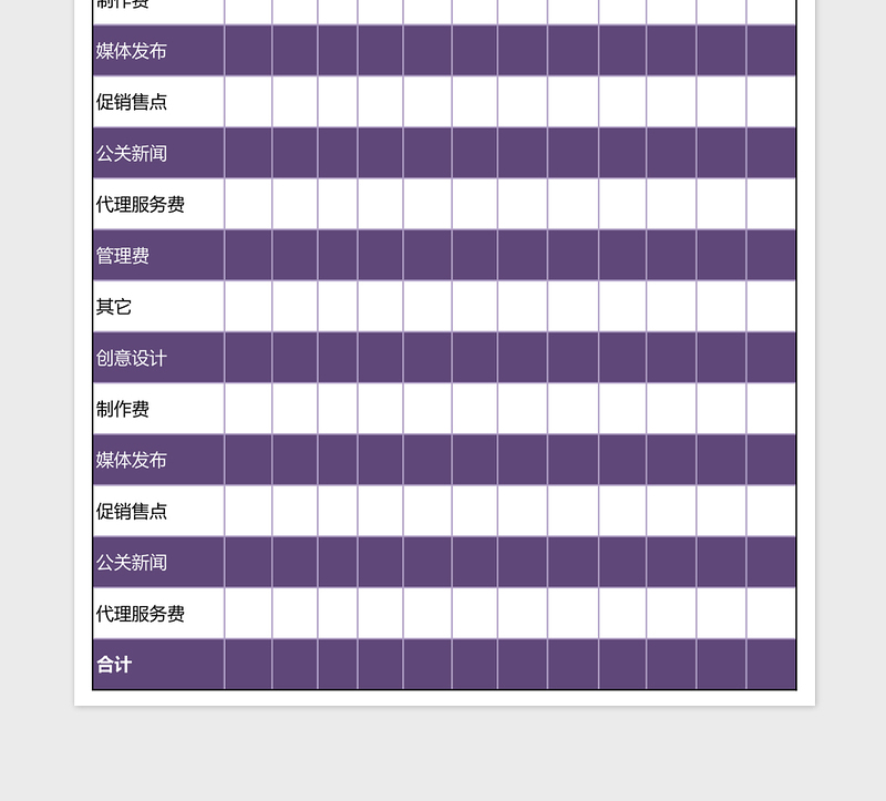 2025广告预算分配方案excel表 (自动保存的)