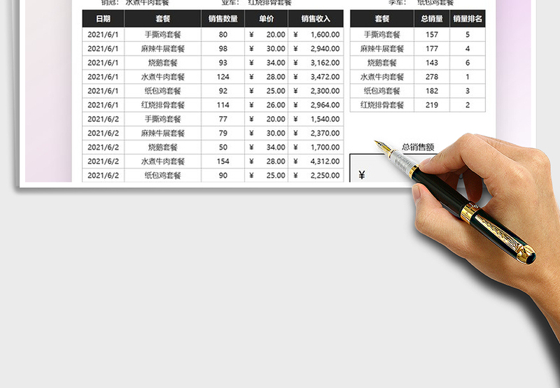 2025餐饮套餐销售情况分析免费下载