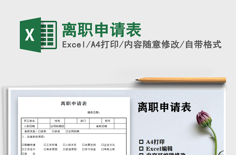 2025年离职申请表