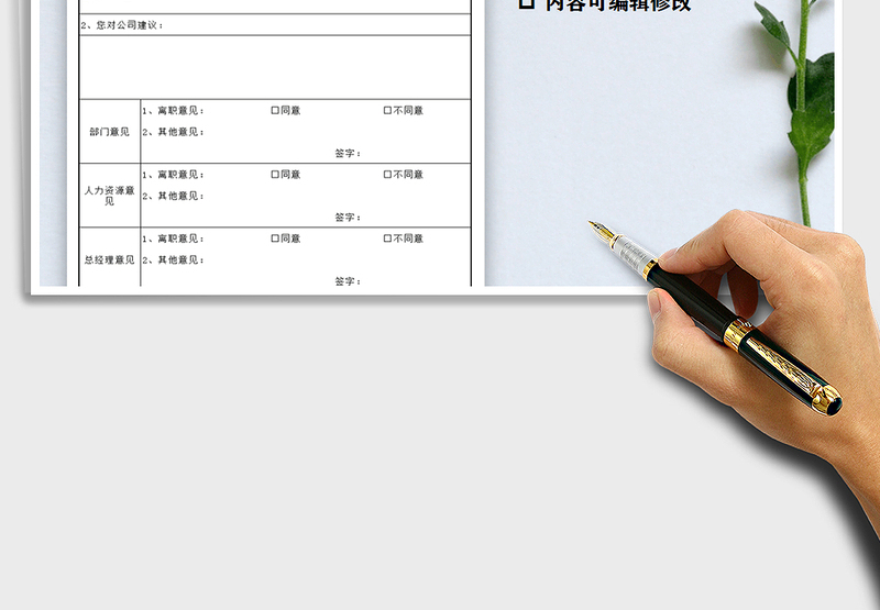 2025年离职申请表