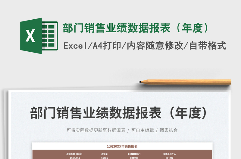 2025部门销售业绩数据报表（年度）