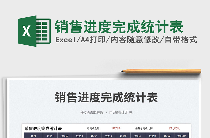 2025销售进度完成统计表