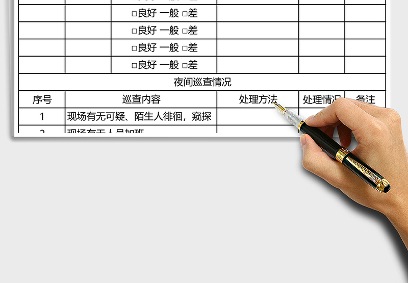 2025年夜间值班记录表