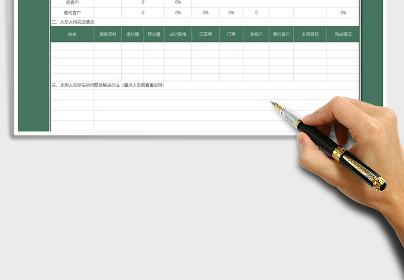 2025年工作周报表-销售部