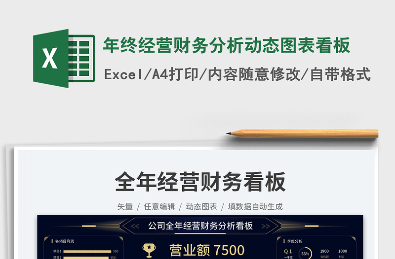 2025年终经营财务分析动态图表看板免费下载