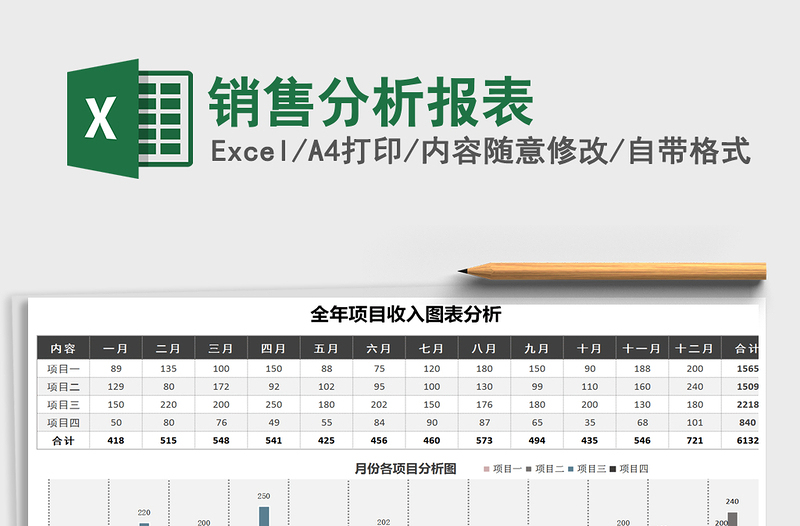 2024年销售分析报表免费下载