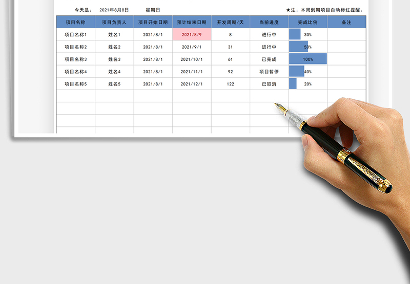 2025产品管理新产品开发统计表免费下载