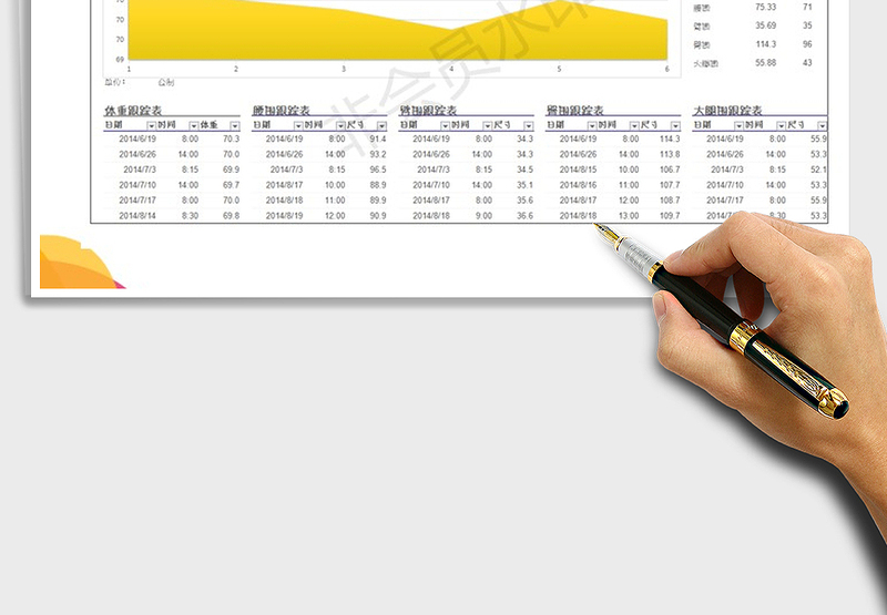 2025年健身健康减肥记录图表