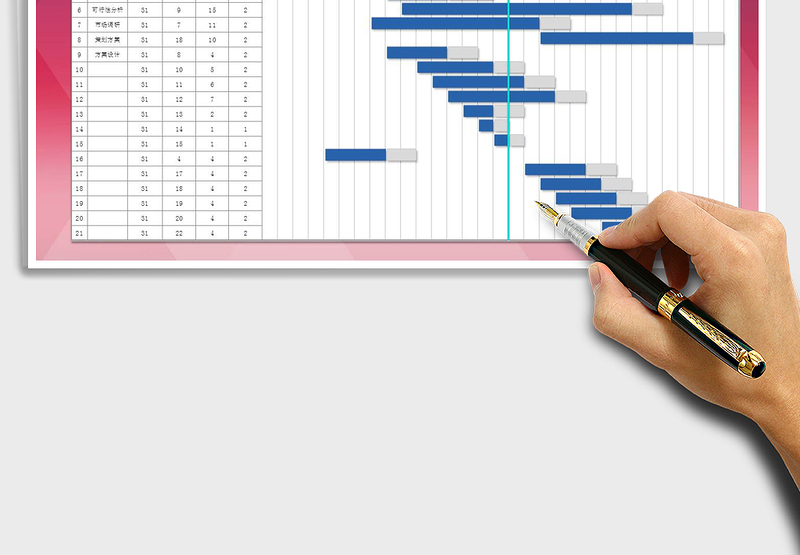 2024年项目进度表甘特图（图表自动调整）