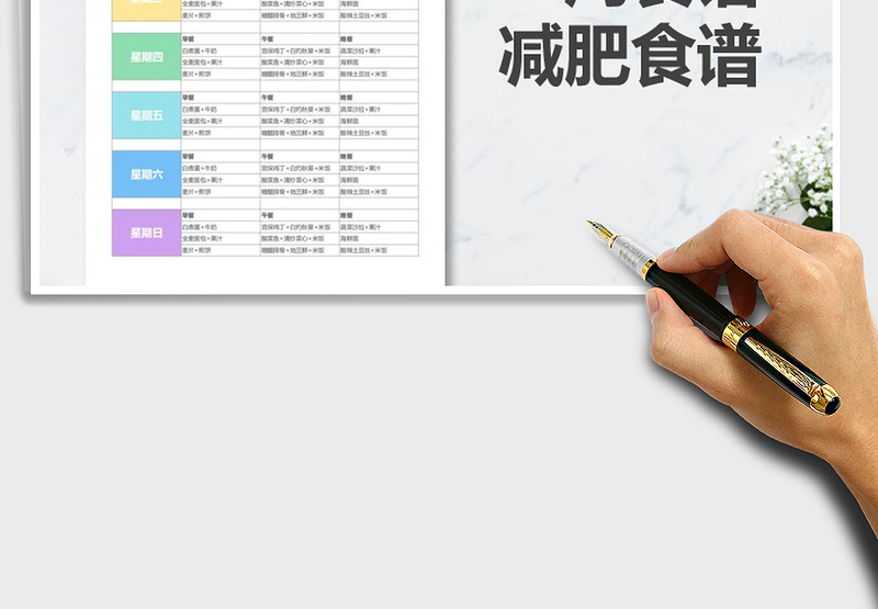 2024年一周食谱（减肥减脂餐）