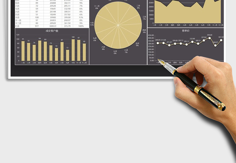 2025年年终数据分析图表模板