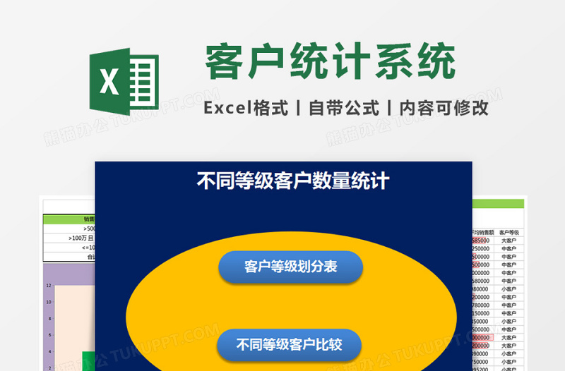 不同等级客户数量统计管理系统下载excel