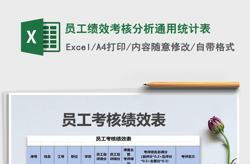 2025年员工绩效考核分析通用统计表