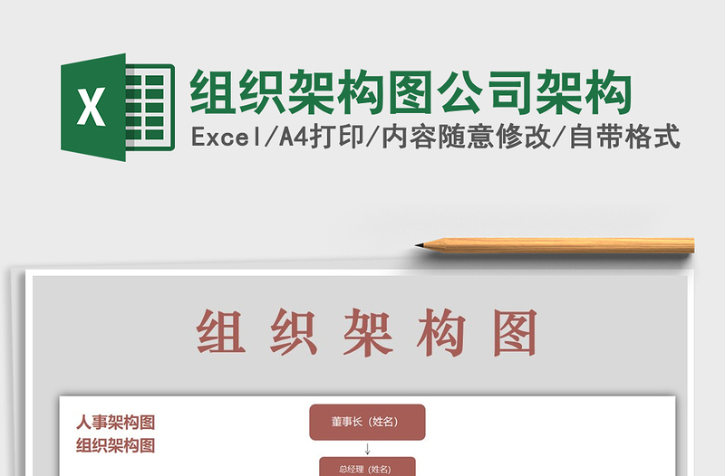 2024年组织架构图公司架构exce表格