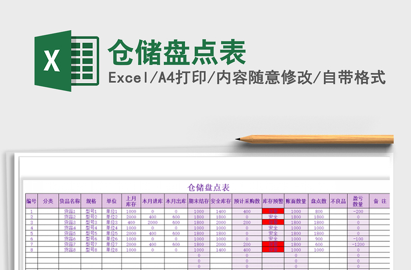 2025年仓储盘点表