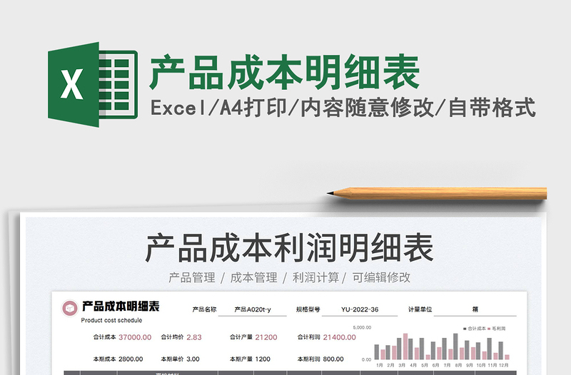 2025产品成本明细表免费下载