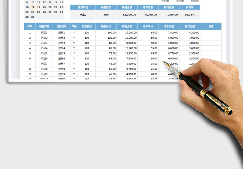 2025销售报表-销售利润表免费下载