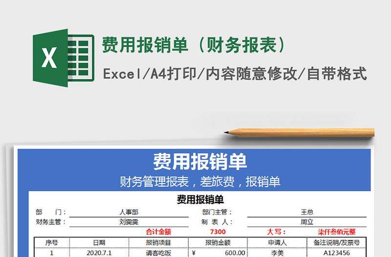 2025年费用报销单（财务报表）