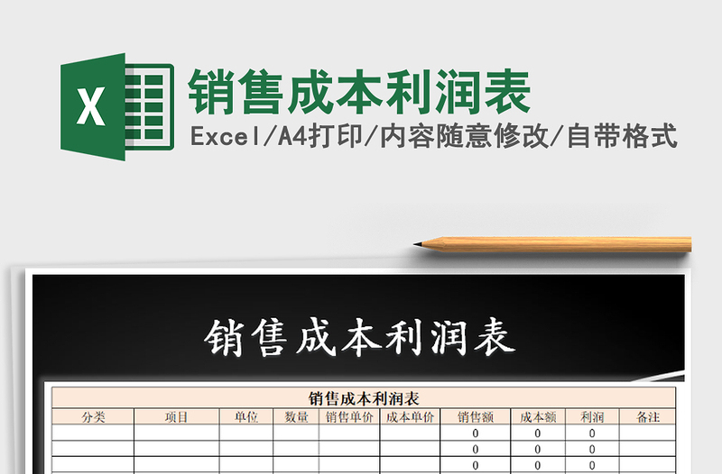 2025年销售成本利润表