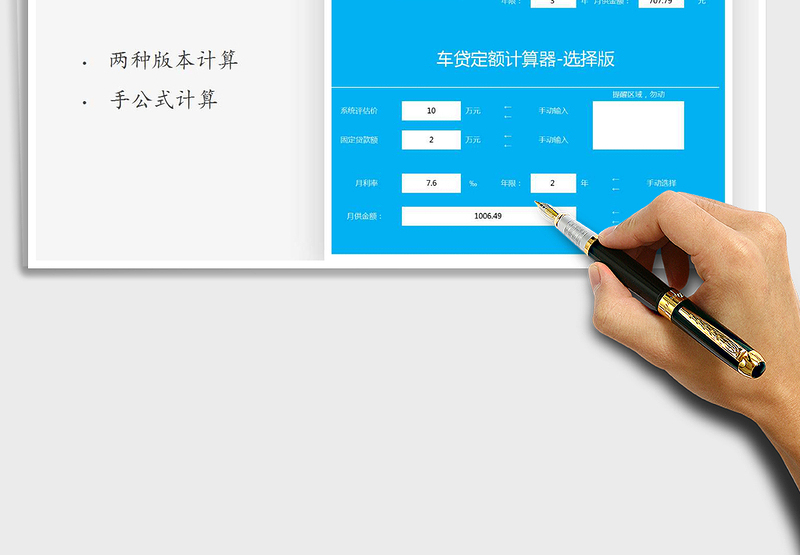 2025年车贷定额计算器