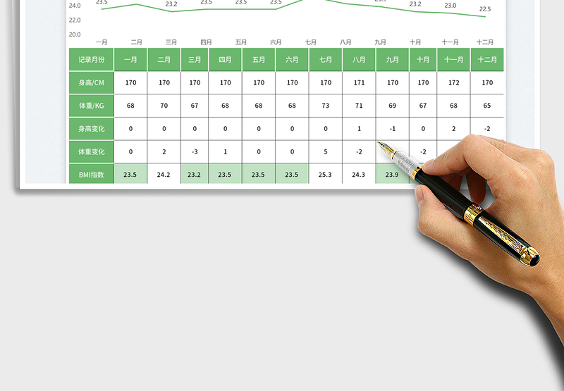 2025个人身高体重记录表免费下载