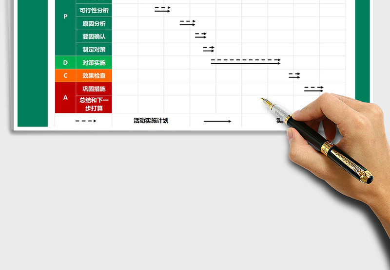 2024QC成果活动计划甘特图exce表格