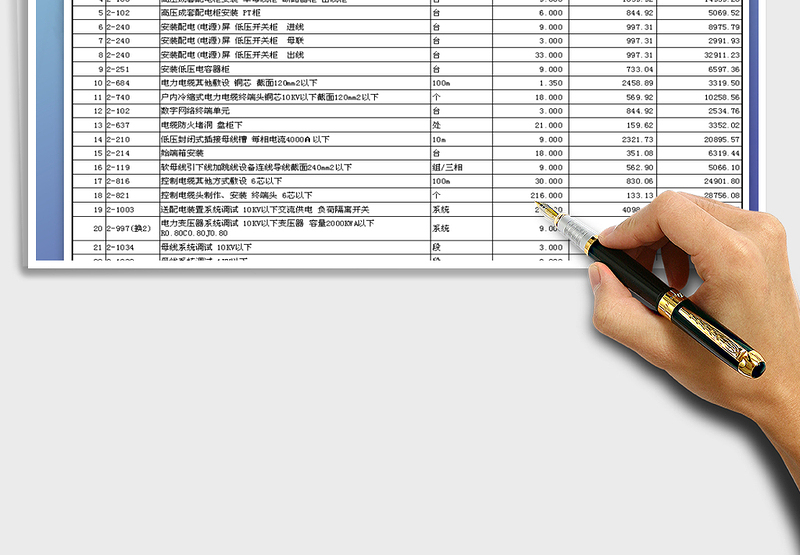 2025年工程单项报价表