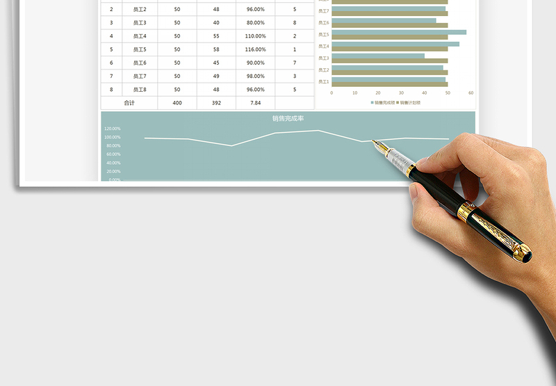 2025销售完成统计表免费下载