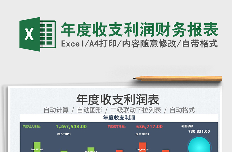 2025年度收支利润财务报表免费下载