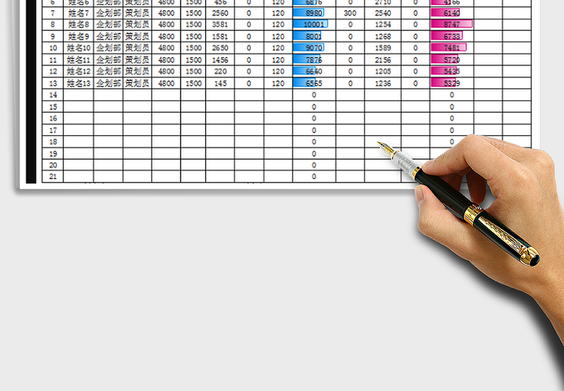 2025工资表（人事行政管理）免费下载