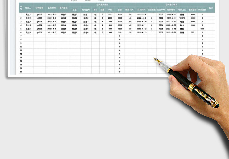 2025销售明细表（合同管理）免费下载
