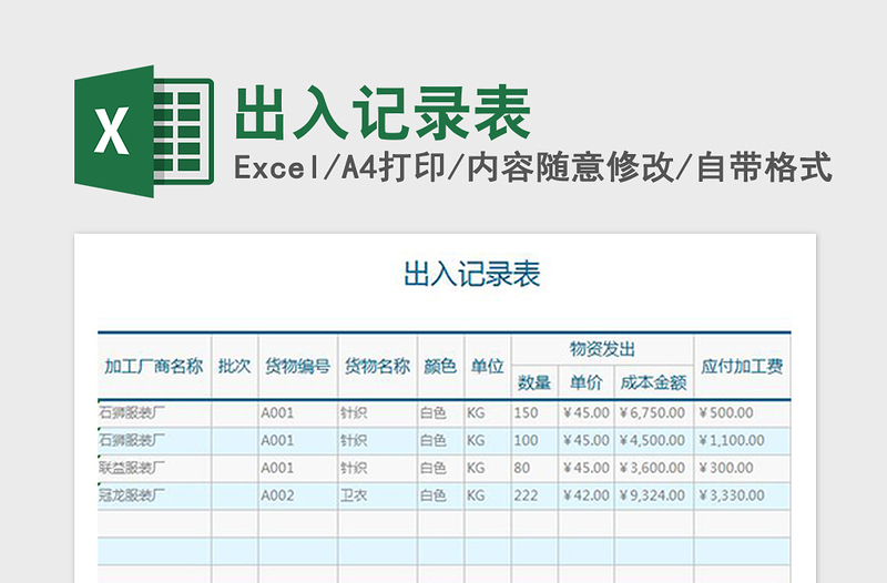 2025年出入记录表