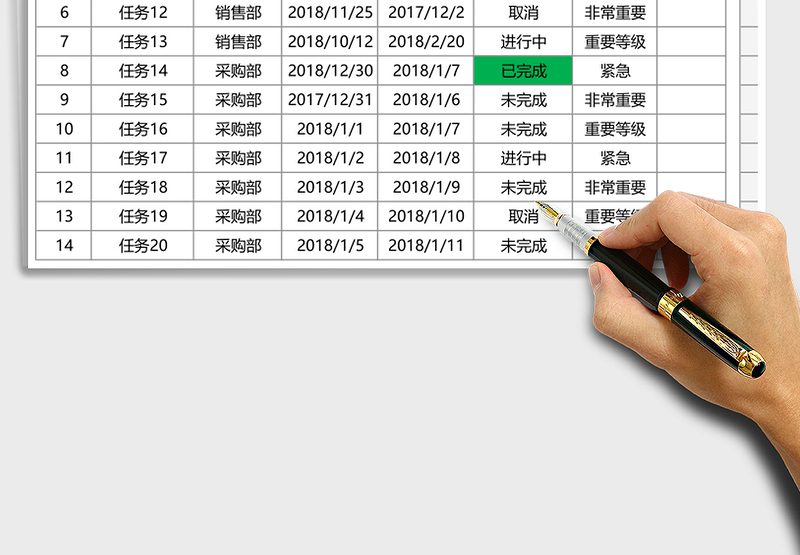2025年工作计划表-自动汇总未完成