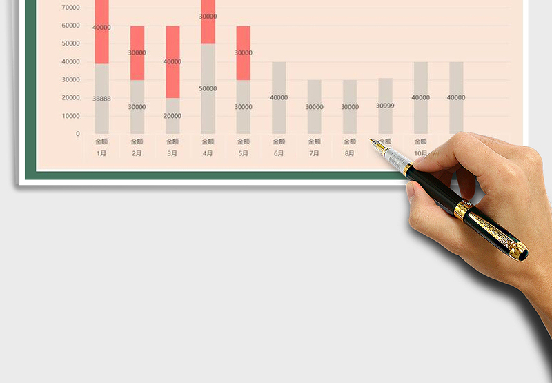 2025年年度销售额统计对比表-柱形图