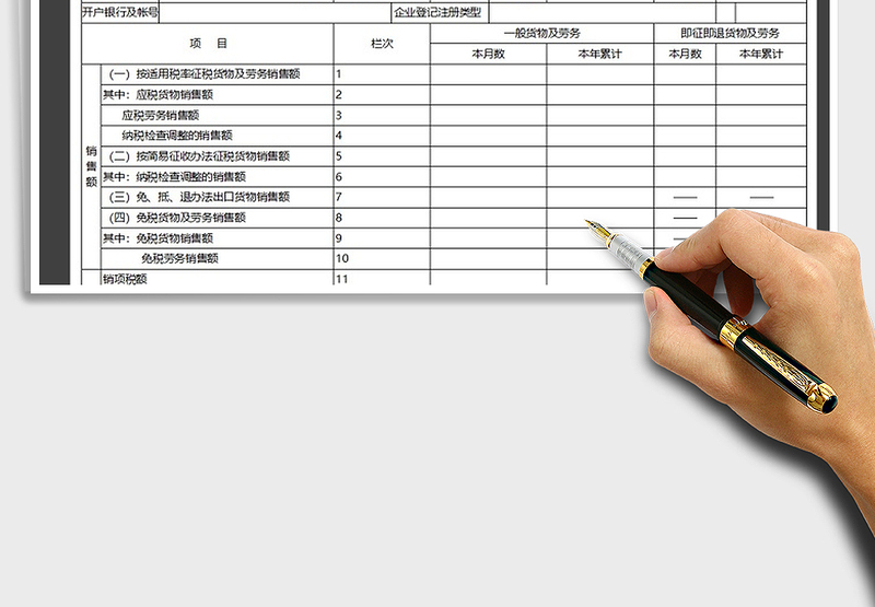 2024年增值税纳税申报表
