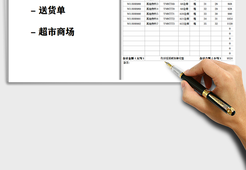 2025年超市商场送货单